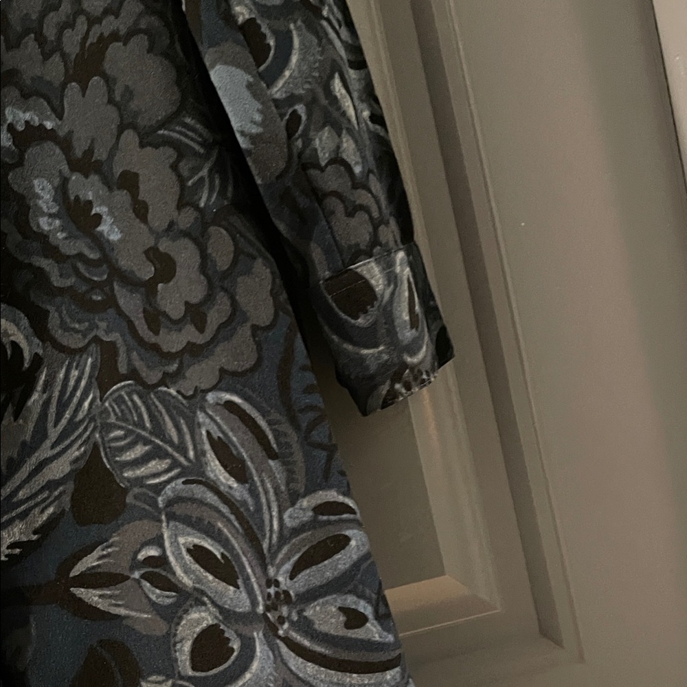 LOFT Blue and Black Patterned Dress - Picture 5 of 11